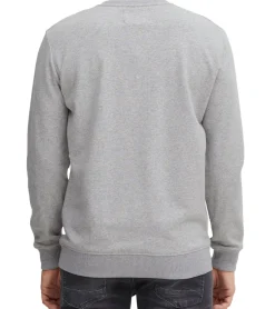 Pullover & Sweater*INDICODE 2er Pack IDForz Herren Baumwoll-Pullover Rundhals-Sweater mit großem Frontprint 55582MM , Grau oder Blau Schwarz