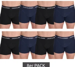 Unterwäsche|Boxershorts*Jack & Jones 8er Pack Herren Boxershorts atmungsaktive Baumwoll-Unterhose Unterwäsche 12259926 Schwarz/Dunkelblau
