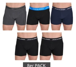 Unterwäsche|Boxershorts*Jack & Jones 8er Pack Herren Boxershorts atmungsaktive Baumwoll-Unterhose Unterwäsche 12259926 /Dunkelgrau/Navy Schwarz/Dunkelblau
