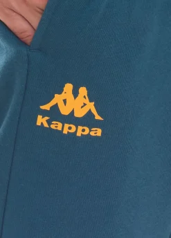 Jogginghosen & Fitnessmode*Kappa 2er Pack Dragonfly Herren Jogging-Hose bequeme Sweat-Hose mit Logo-Print und elastischem Ripp-Beinabschluss 710662 Petrolblau