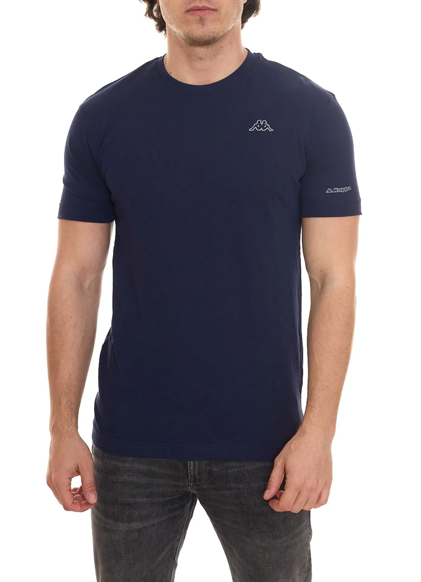 T-Shirts & Tank Tops*Kappa 10er Pack Herren Baumwoll-Shirt Rundhals-Shirt mit kleinem Logo-Patch Kurzarm-Shirt T-Shirt Sparpack 711169 , Blau oder Schwarz Weiß