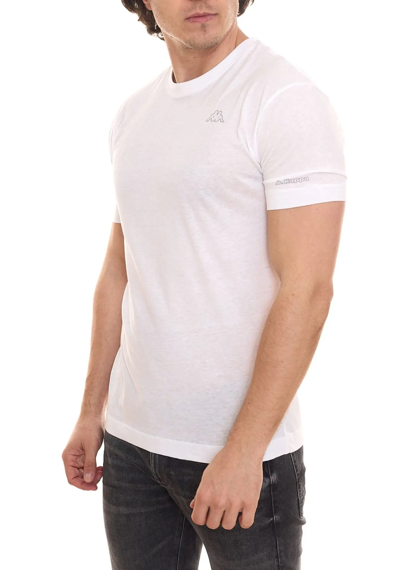 T-Shirts & Tank Tops*Kappa 10er Pack Herren Baumwoll-Shirt Rundhals-Shirt mit kleinem Logo-Patch Kurzarm-Shirt T-Shirt Sparpack 711169 , Blau oder Schwarz Weiß