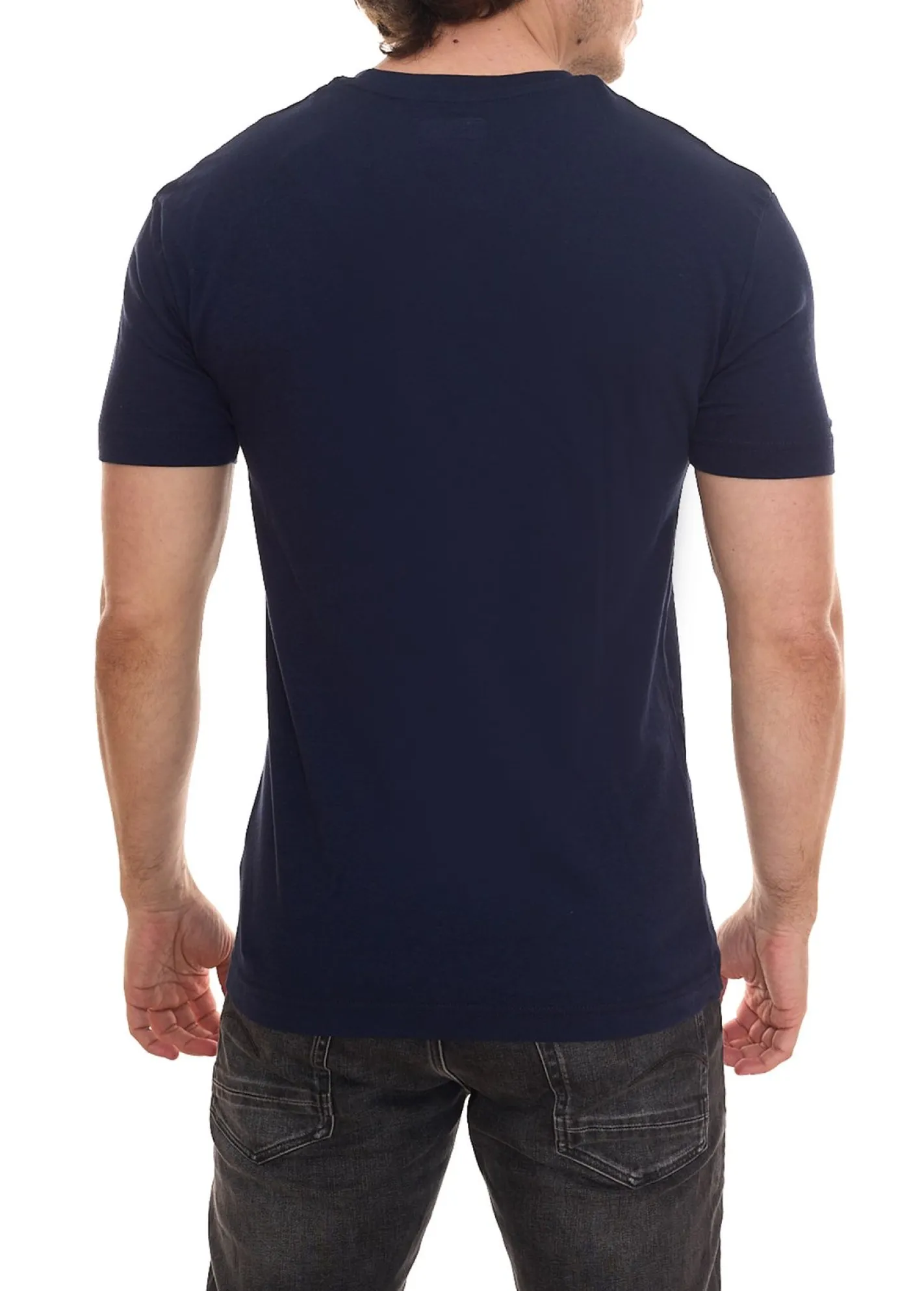 T-Shirts & Tank Tops*Kappa 8er Pack Herren Baumwoll-Shirt Rundhals-Shirt mit großem Logo-Patch Kurzarm-Shirt Blau, Schwarz oder Weiß