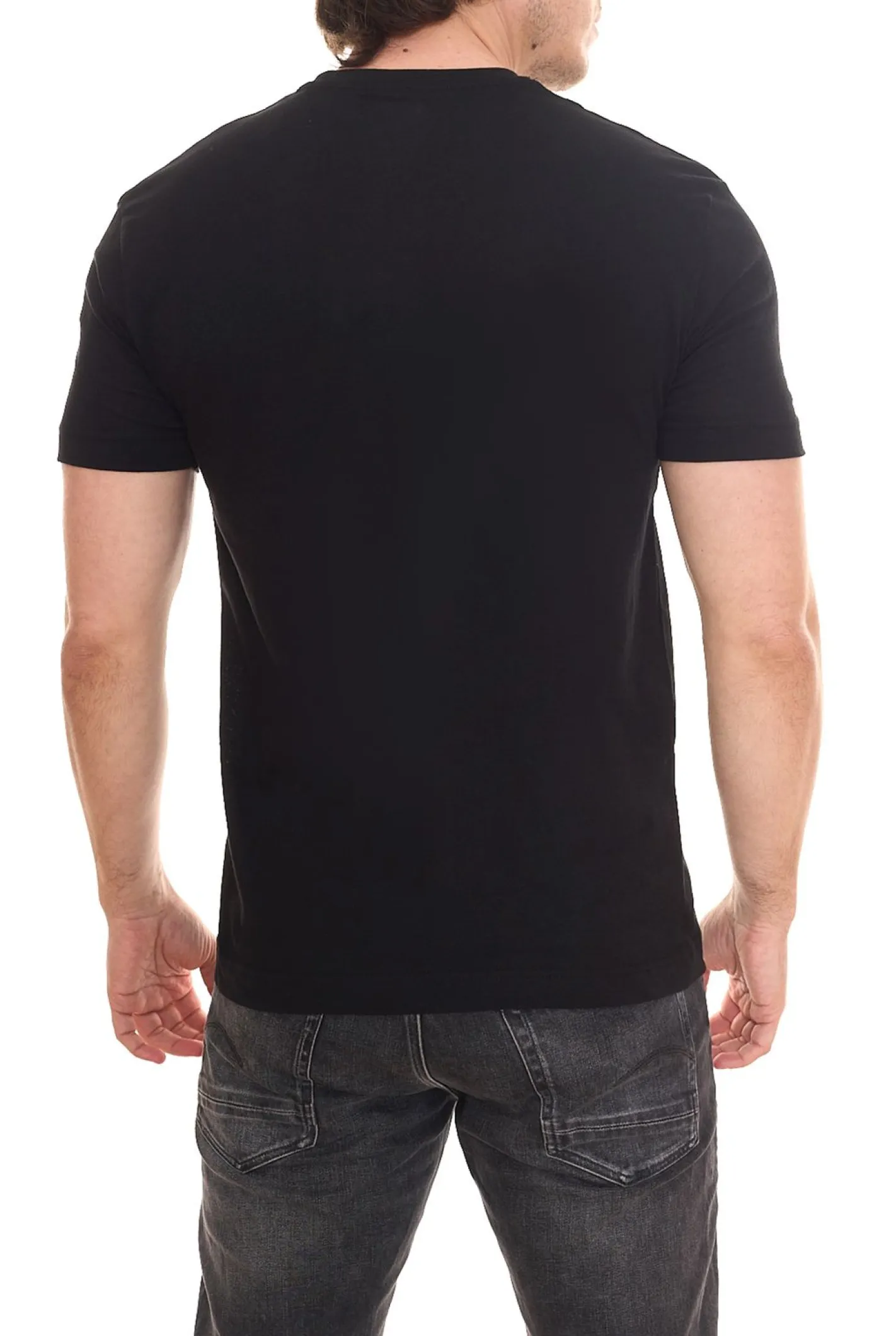 T-Shirts & Tank Tops*Kappa 8er Pack Herren Baumwoll-Shirt Rundhals-Shirt mit großem Logo-Patch Kurzarm-Shirt Blau, Schwarz oder Weiß