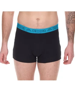 Unterwäsche|Boxershorts*Kappa 10er Pack Herren Boxershorts mit Marken Schriftzug und Logo Unterhose 351K1JW ADN Schwarz/Blau