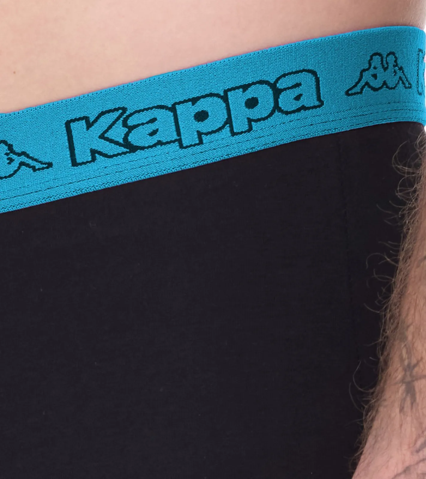 Unterwäsche|Boxershorts*Kappa 10er Pack Herren Boxershorts mit Marken Schriftzug und Logo Unterhose 351K1JW ADN Schwarz/Blau