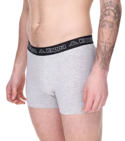 Unterwäsche|Boxershorts*Kappa 10er Pack Herren Boxershorts mit Marken Schriftzug und Logo Unterhose in verschiedenen Farben wie Schwarz, Grau, Anthrazit und Blau