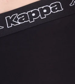 Unterwäsche|Boxershorts*Kappa 2er Pack Herren Boxershorts mit Marken Schriftzug und Logo Unterhose 351L1JW ADL Schwarz/Blau/Rot