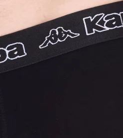 Unterwäsche|Boxershorts*Kappa 2er Pack Herren Boxershorts mit Marken Schriftzug und Logo Unterhose in verschiedenen Farben wie Schwarz, Grau, Anthrazit und Blau
