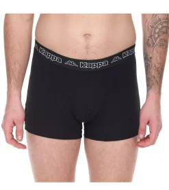 Unterwäsche|Boxershorts*Kappa 20er Pack Herren Boxershorts mit Marken Schriftzug und Logo Unterhose 351K1JW Schwarz/Lime oder Schwarz/Violett