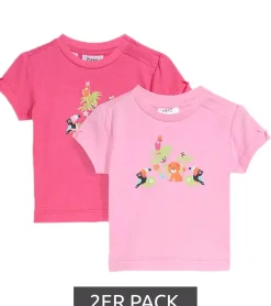 T-Shirts & Tank Tops*O46bpx 2er Pack Kinder T-Shirts Baumwoll-Shirt mit Animals Front-Print kurzarm Shirts 964224 Rosa/Pink