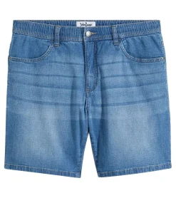 Große Größen|Shorts & Bermudas*O46bpx 2er Pack leichte Herren Jeans-Shorts Loose-Fit Denim-Bermuda mit Bequembund kurze Hose 921969 Hell-Blau