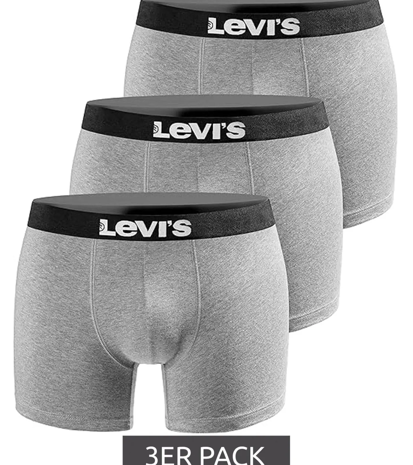 Unterwäsche|Boxershorts*LEVI´S 3er Pack Boxer Print Limited Edition Herren Boxershorts Unterhosen Unterwäsche 100001148 758 Grau