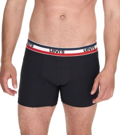 Unterwäsche|Boxershorts*LEVI´S 5er Pack LEVI`S Herren Boxershorts Baumwoll-Unterwäsche mit farblichen Akzenten am Bund 701224335 Schwarz/Grau