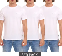 T-Shirts & Tank Tops*LOTTO 3er Pack Herren Basic T-Shirt aus Baumwolle Rundhals-Shirt 8792486 Weiß