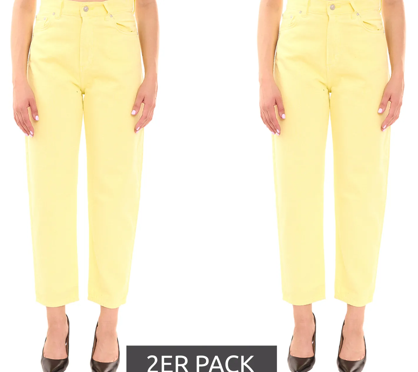 Hosen & Jeans*LTB 2er Pack Shena Damen Jeans modische 7/8-Hose im 5-Pocket-Style Loose-Fit 81562566 Gelb
