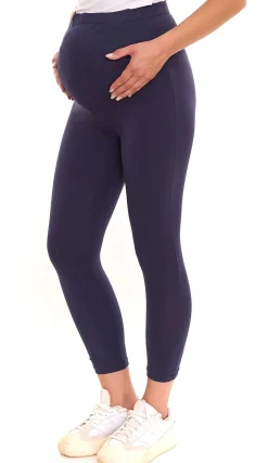 Hosen & Jeans*neun 9 monate 2er Pack Damen Umstands-Leggings bequeme Schwangerschafts-Hose Umstandsmode 258541 Schwarz/Navy