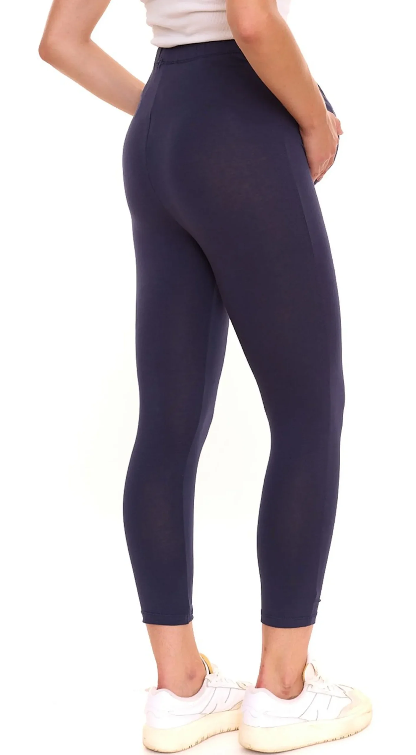 Hosen & Jeans*neun 9 monate 2er Pack Damen Umstands-Leggings bequeme Schwangerschafts-Hose Umstandsmode 258541 Schwarz/Navy