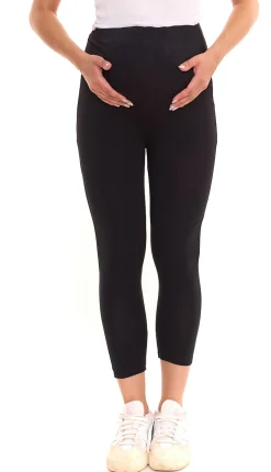 Hosen & Jeans*neun 9 monate 2er Pack Damen Umstands-Leggings bequeme Schwangerschafts-Hose Umstandsmode 258541 Schwarz/Navy