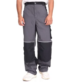 Jeans & Hosen*NORTHERN COUNTRY 2er Pack Herren Arbeits-Hose mit Knie-Verstärkung Berufsbekleidung Heimwerker-Hose 60380202 Grau/Schwarz