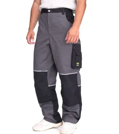 Jeans & Hosen*NORTHERN COUNTRY 2er Pack Herren Arbeits-Hose mit Knie-Verstärkung Berufsbekleidung Heimwerker-Hose 60380202 Grau/Schwarz