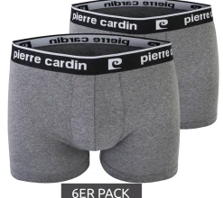 Unterwäsche|Boxershorts*Pierre Cardin 6er Pack Herren Boxershorts Unterwäsche in verschiedenen Farben Grau