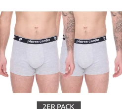 Unterwäsche|Boxershorts*Pierre Cardin 2er Pack Herren Baumwoll-Boxershorts Unterwäsche R808 6500 Grau