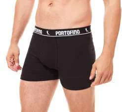 Unterwäsche|Boxershorts*PORTOFINO 2er Pack Herren Unterwäsche komfortable Boxershorts PF100-00 Schwarz, Grau oder Blau
