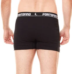 Unterwäsche|Boxershorts*PORTOFINO 2er Pack Herren Unterwäsche komfortable Boxershorts PF100-00 Schwarz, Grau oder Blau
