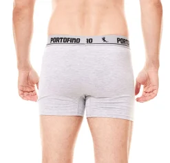 Unterwäsche|Boxershorts*PORTOFINO 2er Pack Herren Boxershorts bequeme Unterwäsche PF100-001 Grau meliert