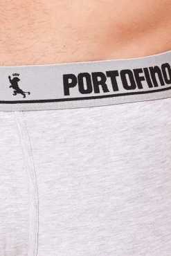 Unterwäsche|Boxershorts*PORTOFINO 2er Pack Herren Boxershorts bequeme Unterwäsche PF100-001 Grau meliert