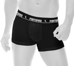 Unterwäsche|Boxershorts*PORTOFINO 2er Pack Herren Unterwäsche komfortable Boxershorts PF100-002 Schwarz