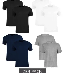 T-Shirts & Tank Tops*PUMA 2er Pack Base Kinder Sport-Shirt für Jungen & Mädchen nachhaltiges Baumwoll T-Shirt mit Logo 678577 Grau, Dunkelblau oder 678260 Weiß, Schwarz