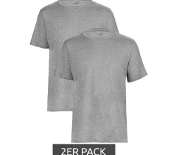 T-Shirts & Tank Tops*PUMA 2er Pack Base Kinder Sport-Shirt für Jungen & Mädchen nachhaltiges Baumwoll T-Shirt mit Logo 678577 Grau, Dunkelblau oder 678260 Weiß, Schwarz