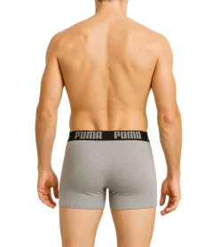 Unterwäsche|Boxershorts*PUMA 2er Pack Everyday Basic Boxer Herren Boxer-Shorts Baumwoll-Unterhose 521015001 Blau oder Schwarz/Grau