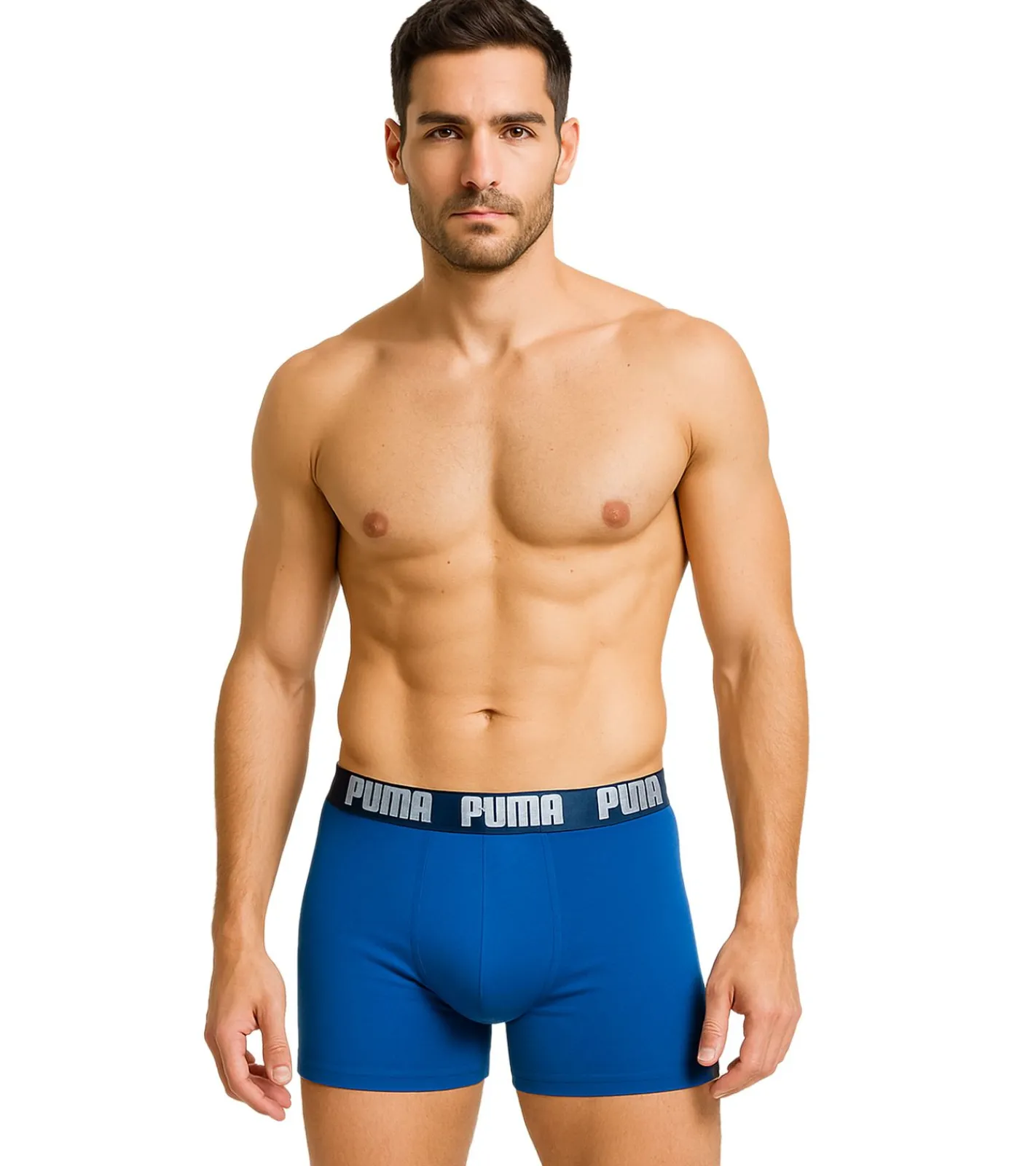 Unterwäsche|Boxershorts*PUMA 2er Pack Everyday Basic Boxer Herren Boxer-Shorts Baumwoll-Unterhose 521015001 420 Blau