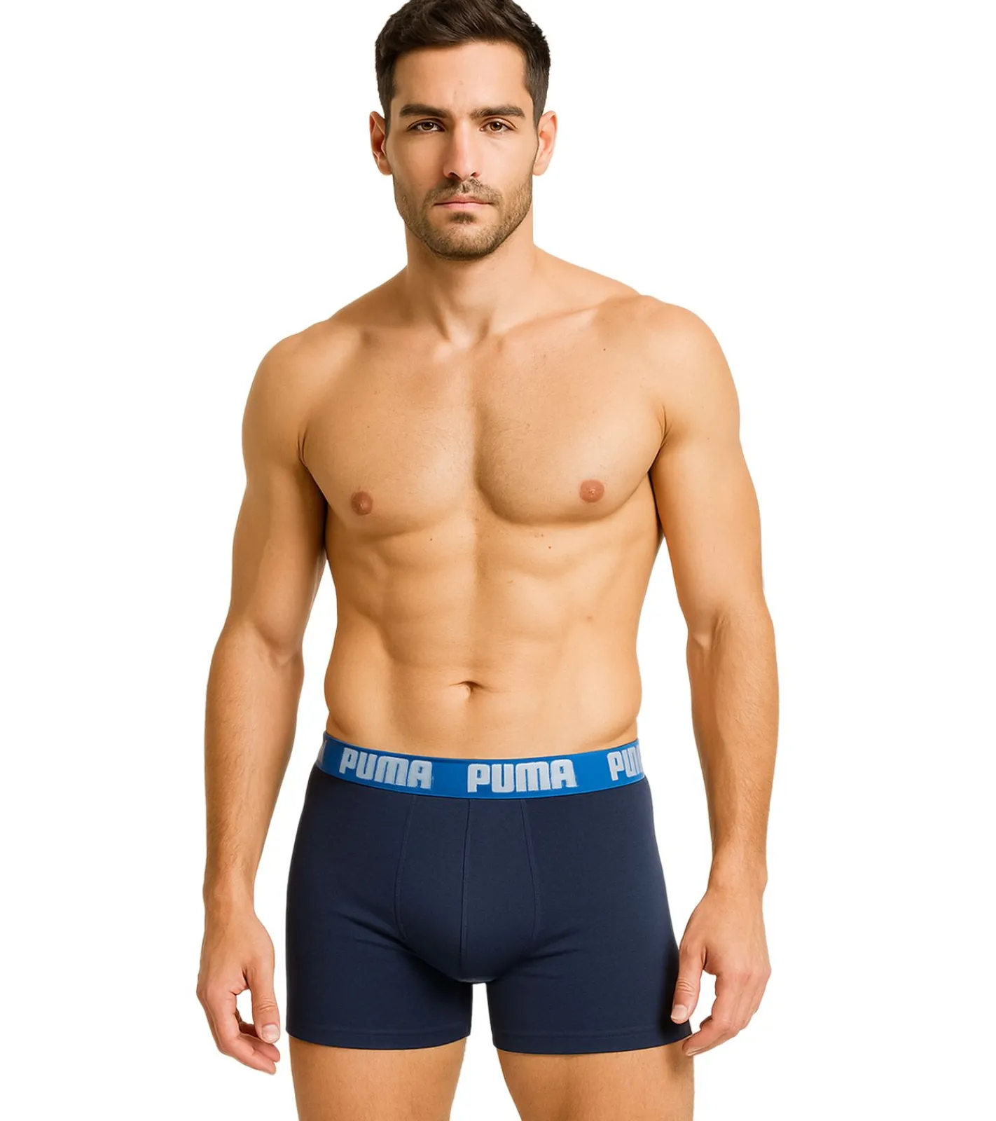 Unterwäsche|Boxershorts*PUMA 2er Pack Everyday Basic Boxer Herren Boxer-Shorts Baumwoll-Unterhose 521015001 420 Blau