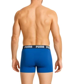 Unterwäsche|Boxershorts*PUMA 2er Pack Everyday Basic Boxer Herren Boxer-Shorts Baumwoll-Unterhose 521015001 420 Blau