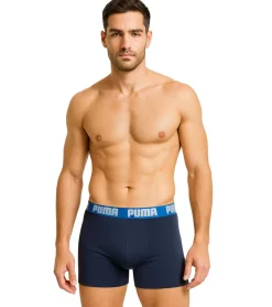 Unterwäsche|Boxershorts*PUMA 6er Pack Everyday Basic Boxer Herren Boxer-Shorts Baumwoll-Unterhose 521015001 Blau oder Schwarz/Grau