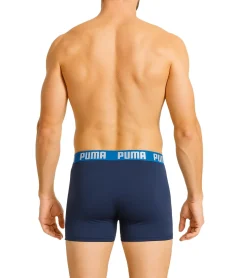 Unterwäsche|Boxershorts*PUMA 6er Pack Everyday Basic Boxer Herren Boxer-Shorts Baumwoll-Unterhose 521015001 Blau oder Schwarz/Grau