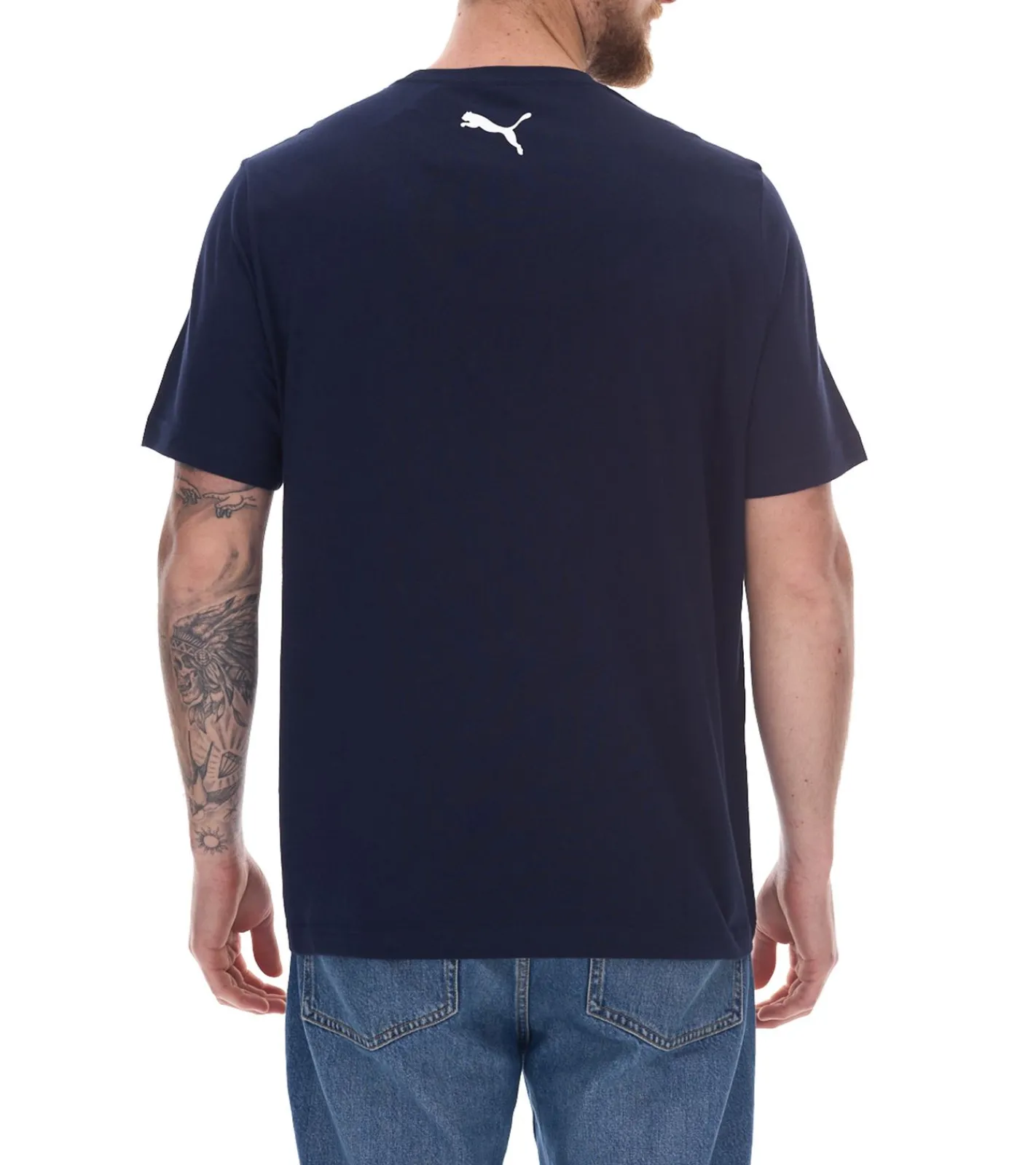T-Shirts & Tank Tops*PUMA 3er Pack Herren Baumwoll-Shirt T-Shirts Rundhals-Shirt Basic-Shirt 683509 02 Navy