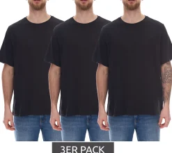 T-Shirts & Tank Tops*PUMA 3er Pack Herren Baumwoll-Shirt T-Shirts Rundhals-Shirt Basic-Shirt 678256 02 in Schwarz oder 683509 01 in Grau