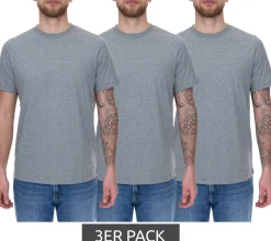 T-Shirts & Tank Tops*PUMA 3er Pack Herren Baumwoll-Shirt T-Shirts Rundhals-Shirt Basic-Shirt 678256 02 in Schwarz oder 683509 01 in Grau