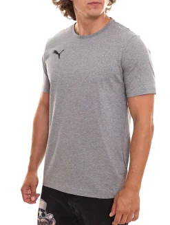 T-Shirts & Tank Tops*PUMA 2er Pack TeamGoal 23 Casual Herren T-Shirt mit Logo-Stickerei Baumwoll-Shirt Fußball 656578 Grau, oder Grün Gelb