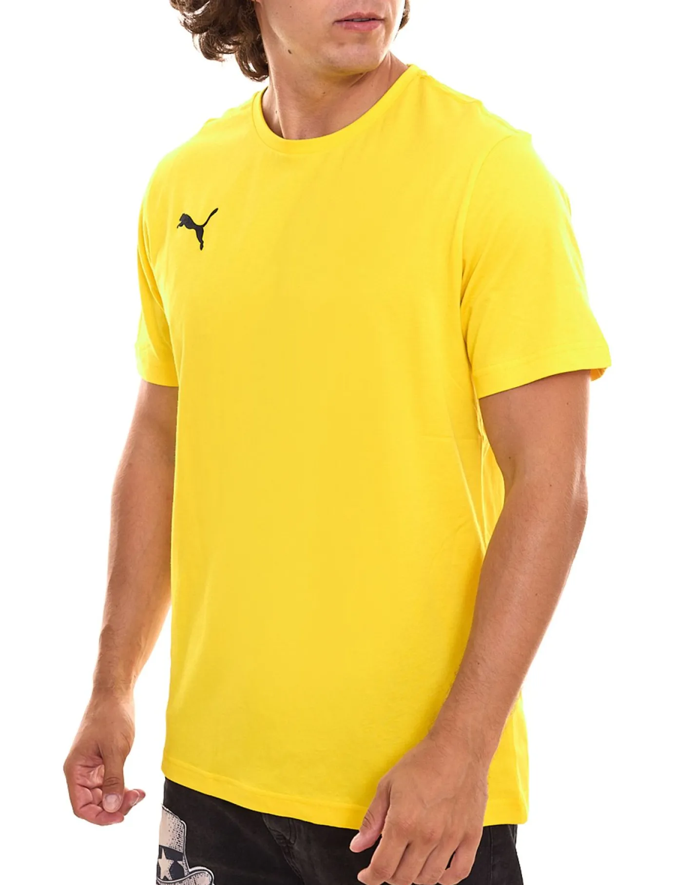 T-Shirts & Tank Tops*PUMA 3er Pack TeamGOAL 23 Casual Herren Baumwoll-Shirt mit Logo-Stickerei schlichtes T-Shirts 656578 07 Gelb