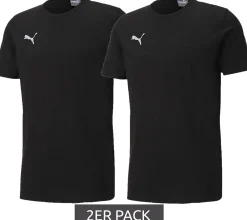 T-Shirts & Tank Tops*PUMA 6er Pack TeamGoal 23 Jungen & Mädchen Sport-Shirt Baumwoll-Shirt mit Logo-Patch T-Shirt 656709 in Grün, Schwarz, Grau, Gelb, Rot oder Weiß