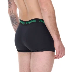 Unterwäsche|Boxershorts*REPLAY 2er Pack Herren Retro Boxershorts Baumwoll-Unterwäsche I101189 N195 Schwarz/Grau