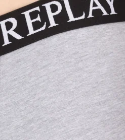 Unterwäsche|Boxershorts*REPLAY 3er Pack Herren Retro Boxershorts Baumwoll-Unterwäsche I101102-002 N176 Schwarz/Grau/Rot