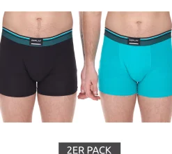 Unterwäsche|Boxershorts*REPLAY 2er Pack Herren Retro Boxershorts Baumwoll-Unterwäsche Blau, Schwarz, Dunkelblau oder Rot