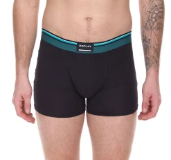 Unterwäsche|Boxershorts*REPLAY 2er Pack Herren Retro Boxershorts Baumwoll-Unterwäsche Blau, Schwarz, Dunkelblau oder Rot